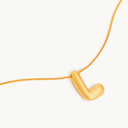 Bubbly Letter Necklace