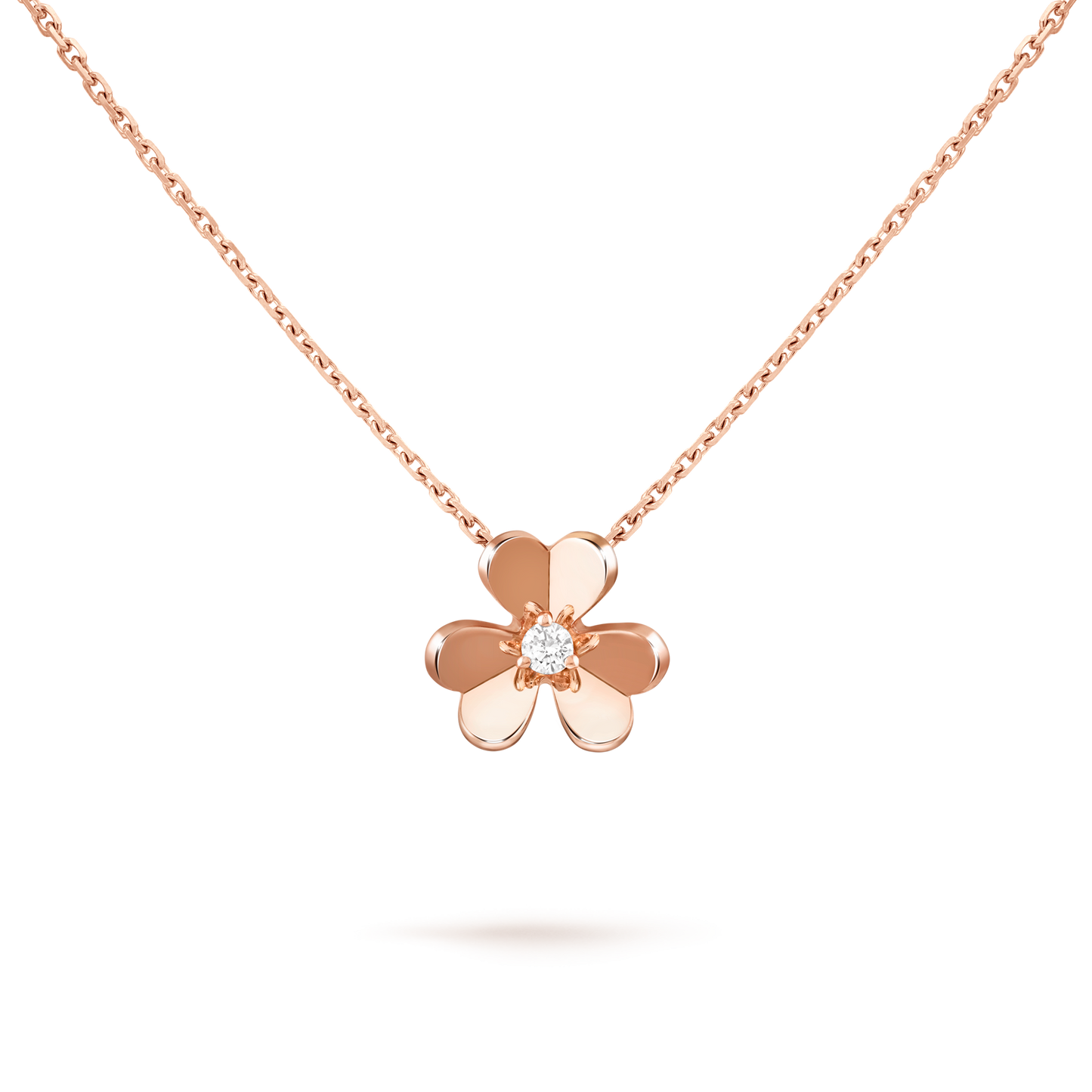 VAN CLEEF FRIVOLOUS PENDANT NECKLACE SMALL MODEL ROSE GOLD
