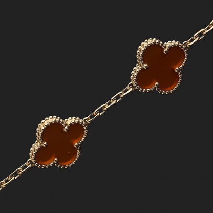 CURB CHAIN VAN CLEEF ALHAMBRA RED CARNELIAN