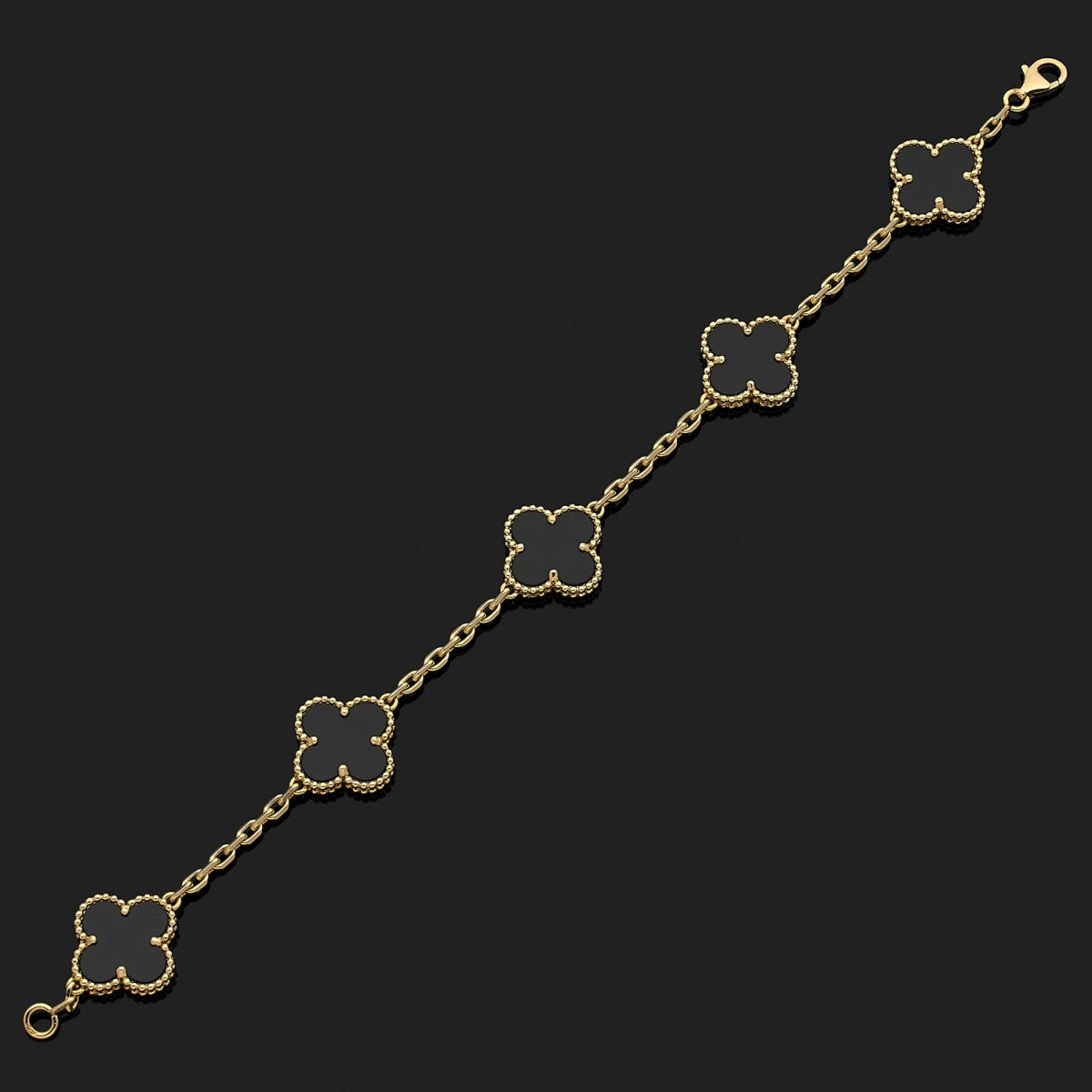 VAN CLEEF ALHAMBRA BLACK ONYX CURB CHAIN
