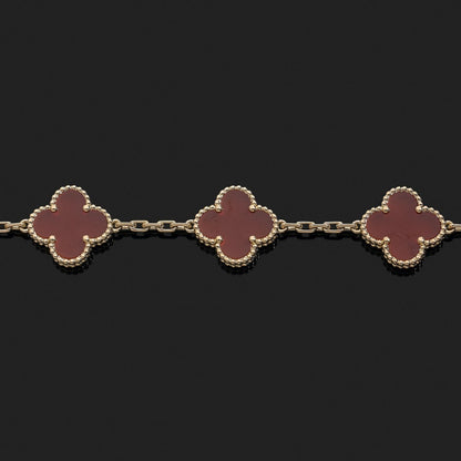 CURB CHAIN VAN CLEEF ALHAMBRA RED CARNELIAN
