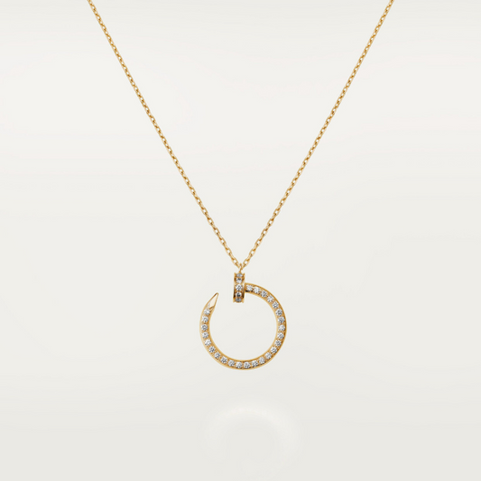 CARTIER JUSTE UN STUD FULL RHINESTONE GOLD NECKLACE