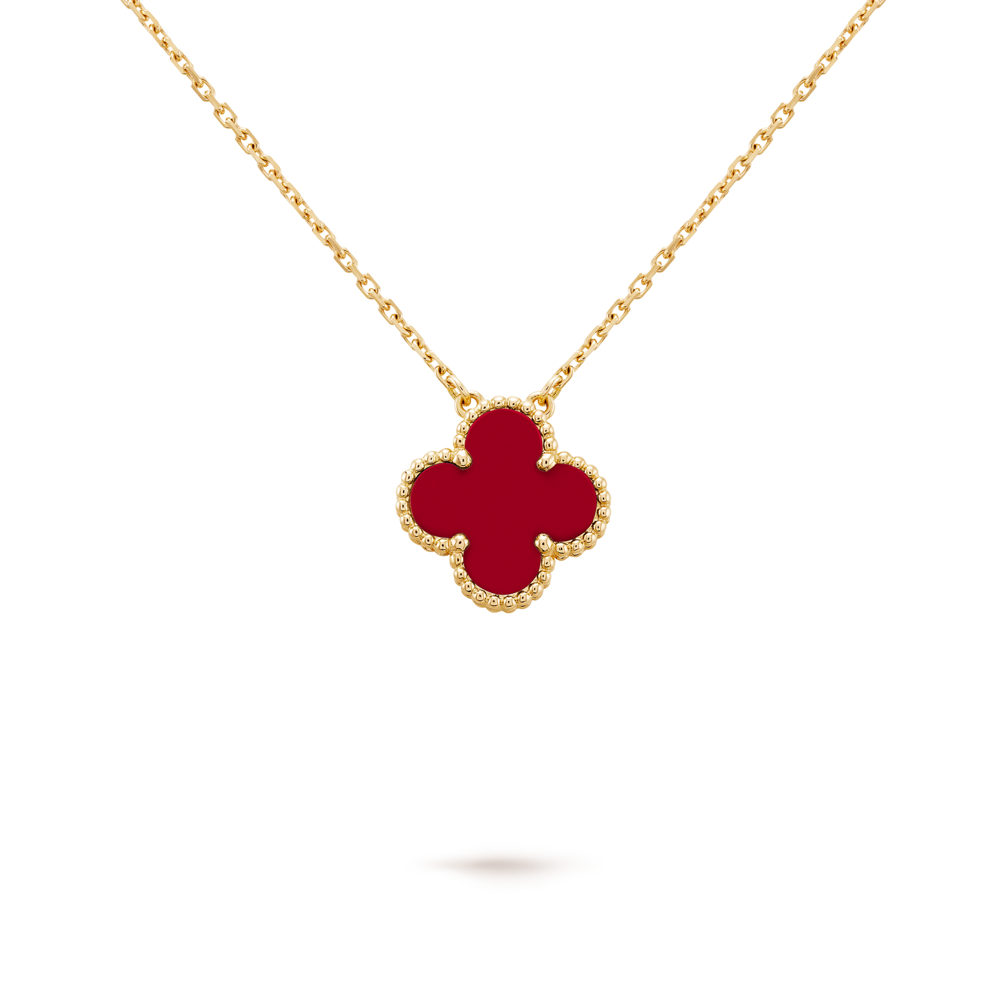 VINATGE ALHAMBRA RED CARNELIAN PENDANT NECKLACE