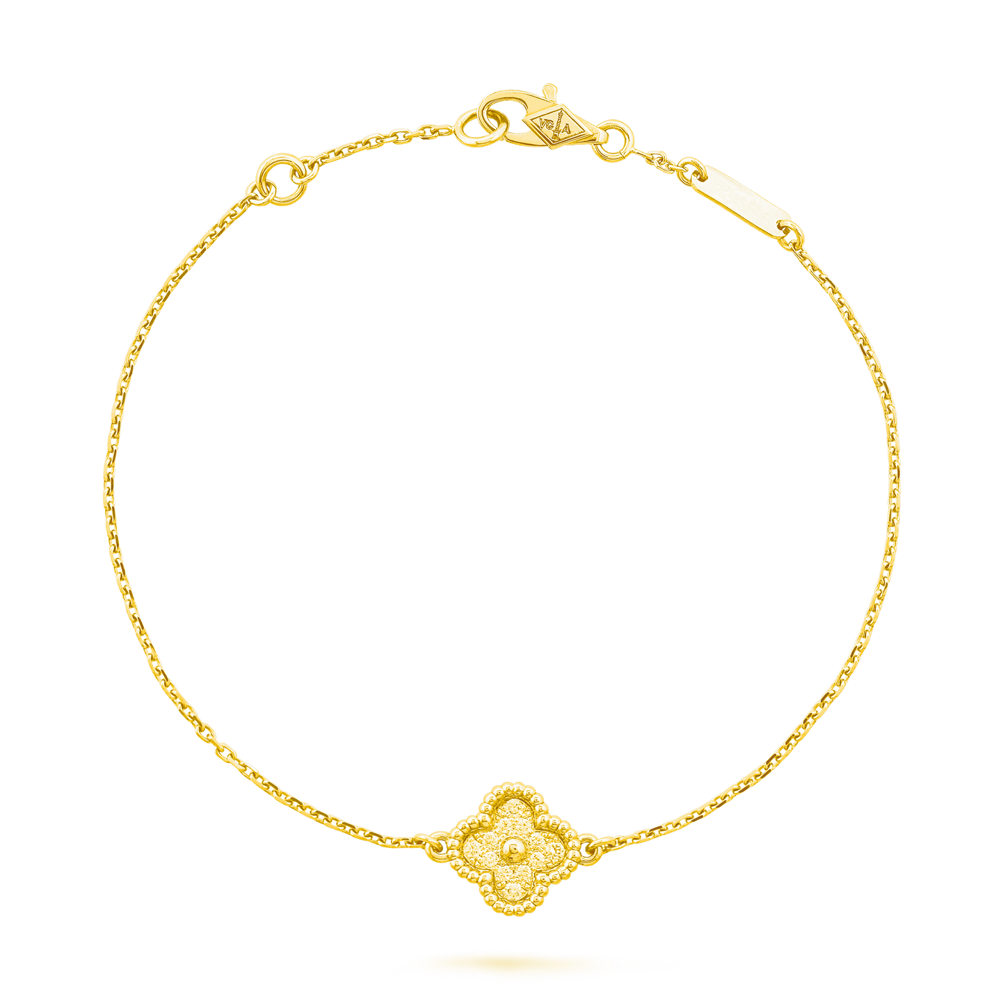 CURB CHAIN VAN CLEEF 1 CLOVER GOLD