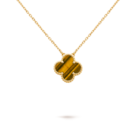 VINATGE ALHAMBRA BROWN TIGER EYE PENDANT NECKLACE