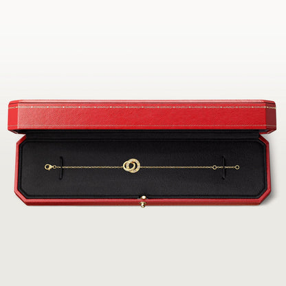 CARTIER LOVE SEMI PAVÉ GOLD CURB CHAIN