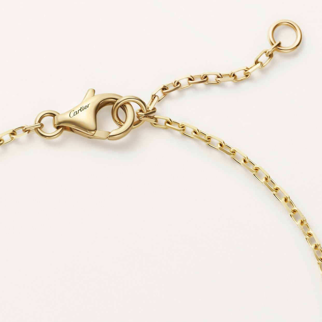 CARTIER LOVE SEMI PAVÉ GOLD CURB CHAIN