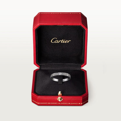 CARTIER LOVE SMALL PAVÉ WHITE GOLD RING