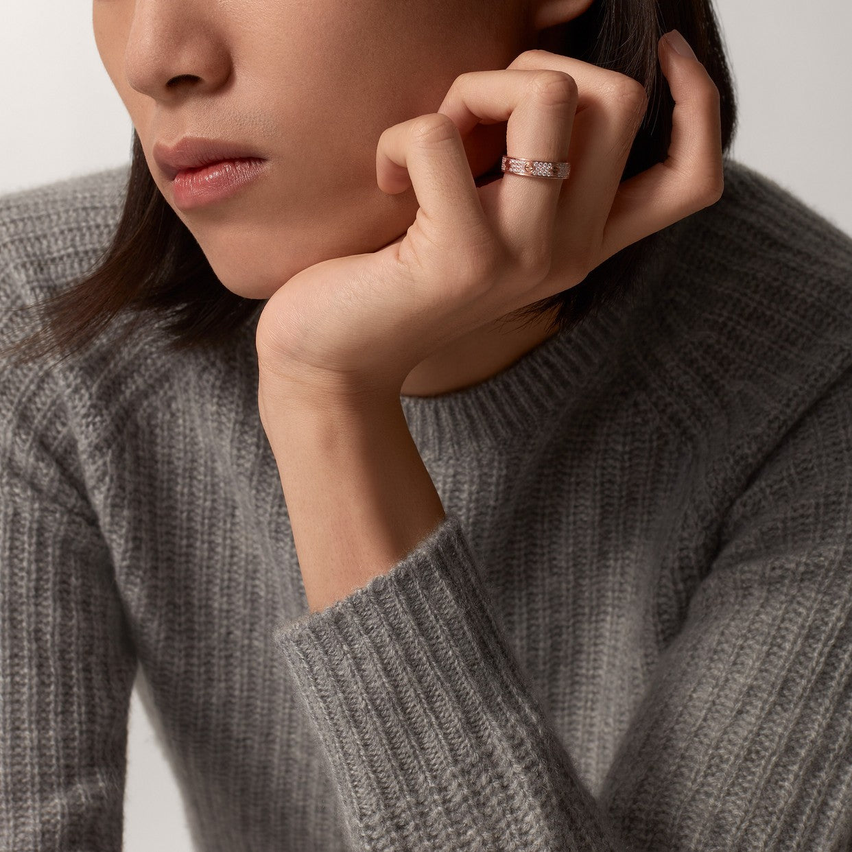 CARTIER LOVE RING PAVED ROSE GOLD
