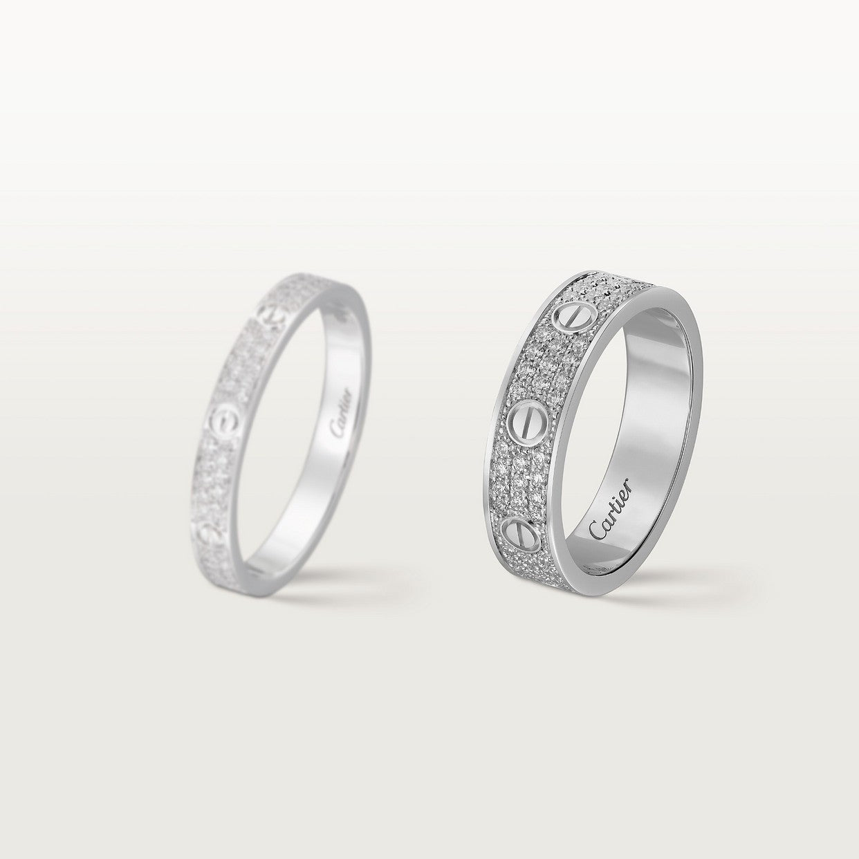 CARTIER LOVE PAVÉ WHITE GOLD RING