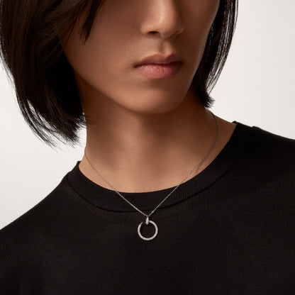 CARTIER JUSTE UN STUD FULL RHINESTONE-WHITE-GOLD NECKLACE
