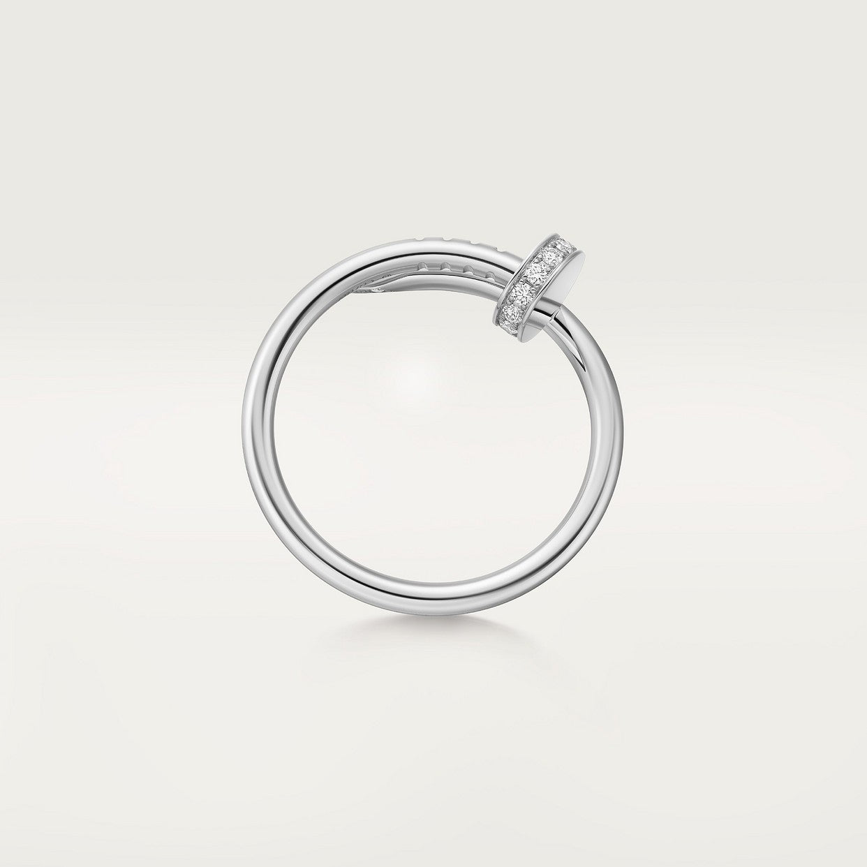 CARTIER JUSTE UN CLOU PETIT MODEL DIAMONDS WHITE GOLD RING
