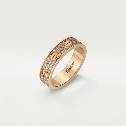 CARTIER LOVE RING PAVED ROSE GOLD