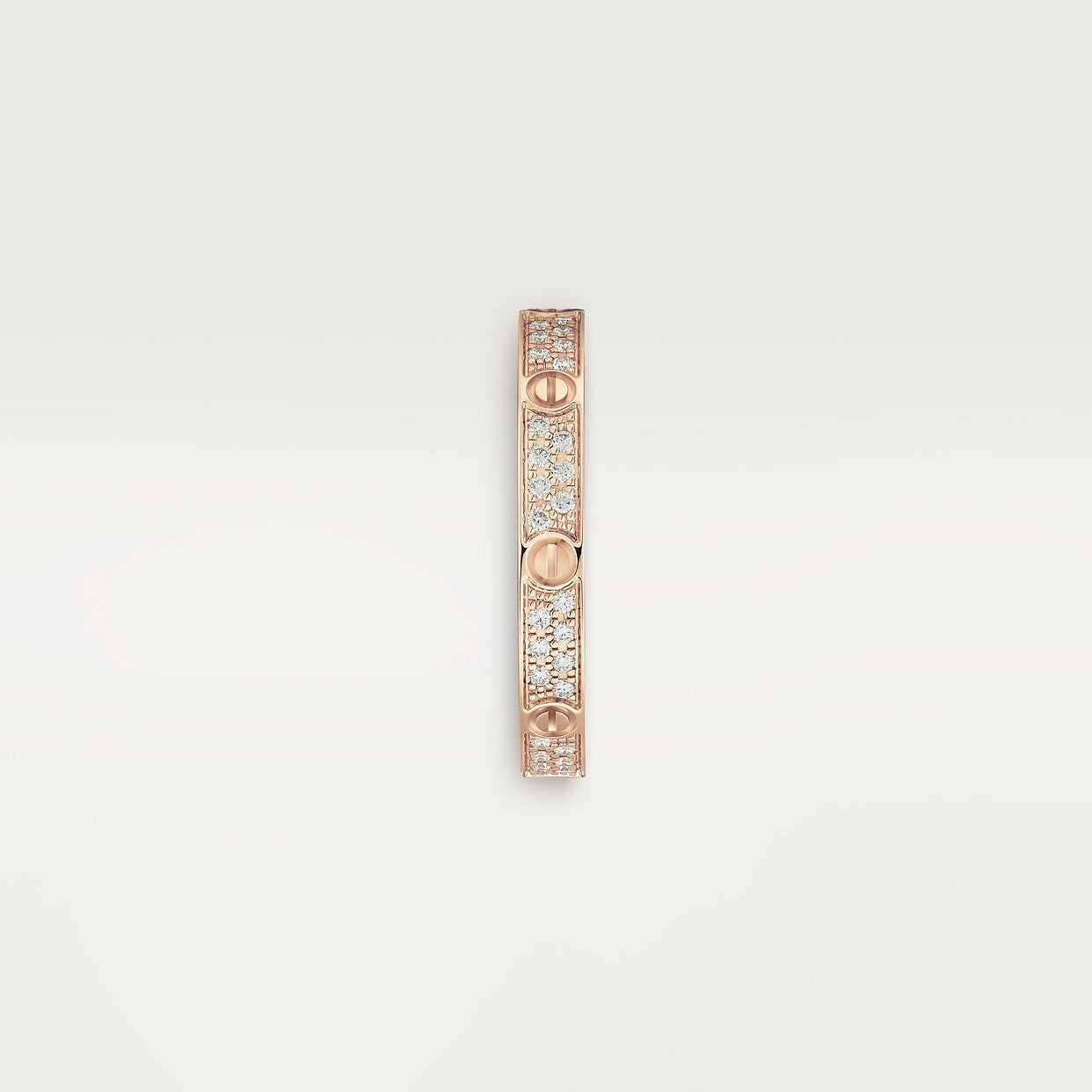 CARTIER LOVE SMALL PAVÉ ROSE GOLD RING