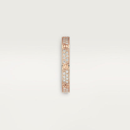 CARTIER LOVE SMALL PAVÉ ROSE GOLD RING