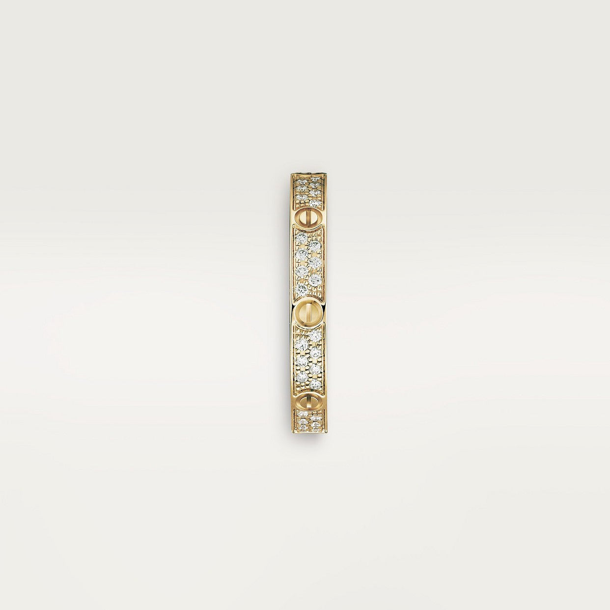 CARTIER SMALL PAVÉ GOLD RING