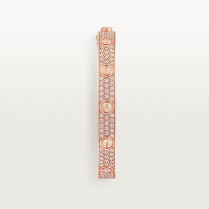 CARTIER LOVE CLASSIC PAVÉ ROSE GOLD BRACELET