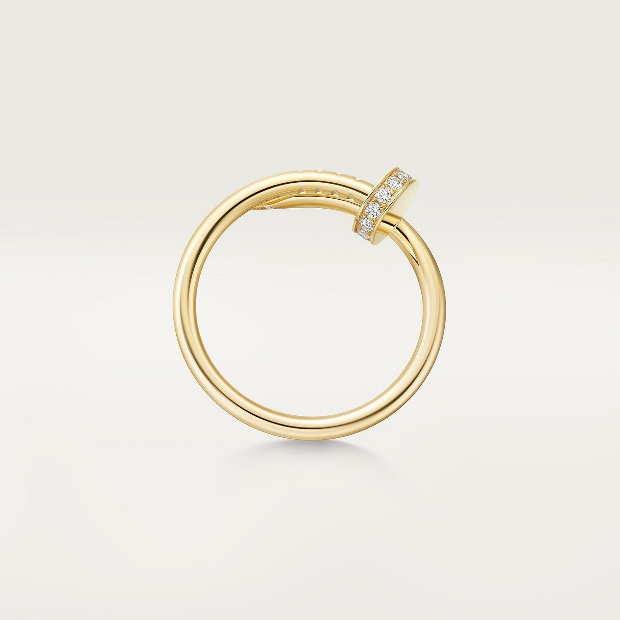 CARTIER JUSTE UN CLOU CLASSIC DIAMOND GOLD RING