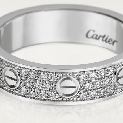 CARTIER LOVE PAVÉ WHITE GOLD RING