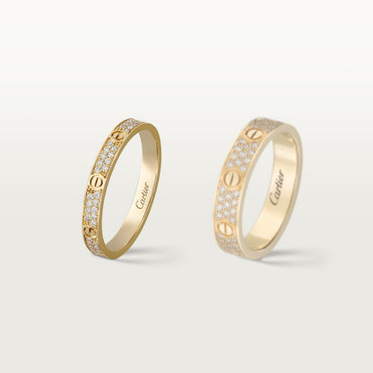 CARTIER SMALL PAVÉ GOLD RING