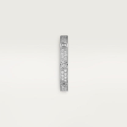 CARTIER LOVE SMALL PAVÉ WHITE GOLD RING
