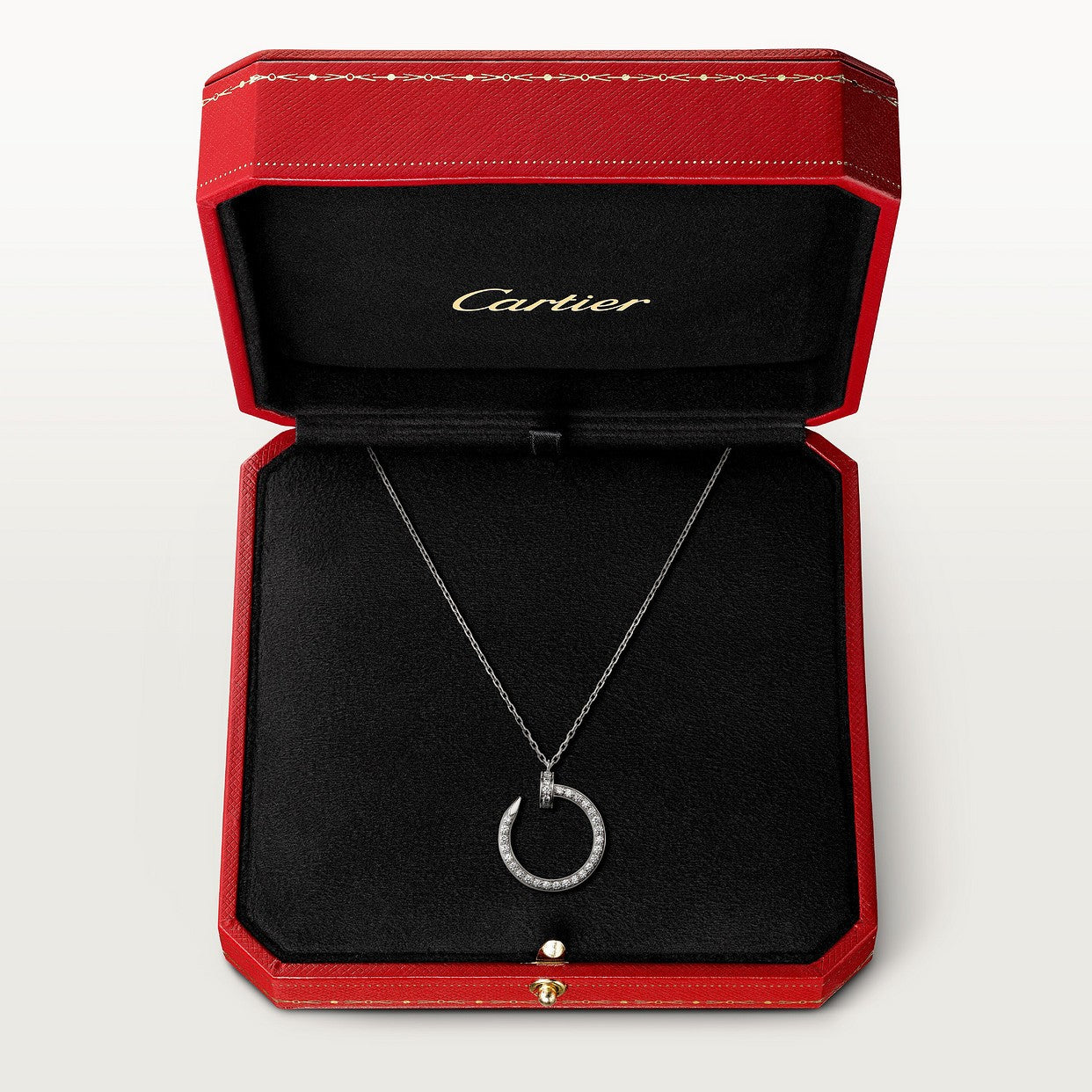 CARTIER JUSTE UN STUD FULL RHINESTONE-WHITE-GOLD NECKLACE