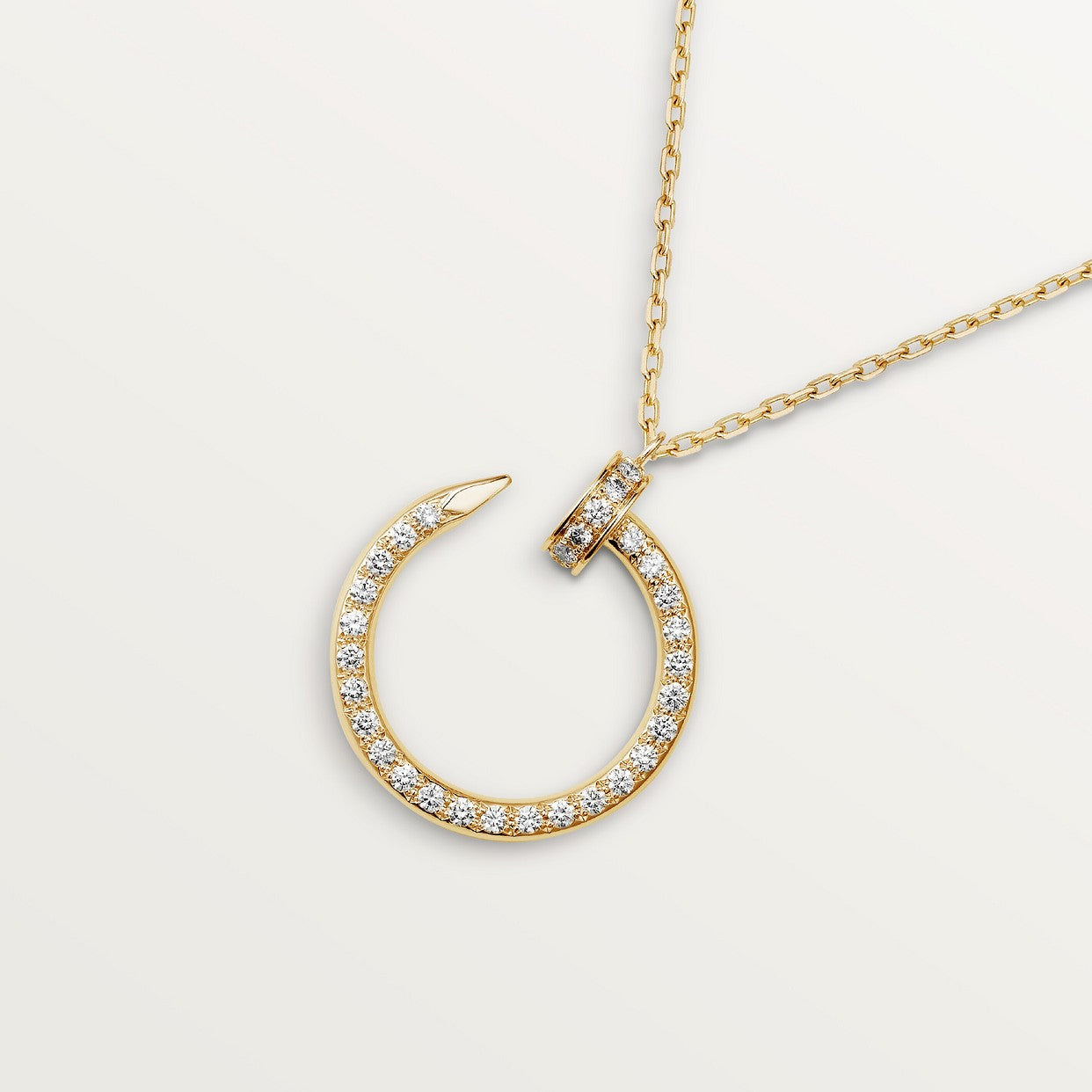CARTIER JUSTE UN STUD FULL RHINESTONE GOLD NECKLACE
