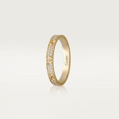 CARTIER SMALL PAVÉ GOLD RING