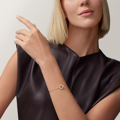 CARTIER LOVE SEMI PAVÉ-ROSE-GOLD CURB CHAIN