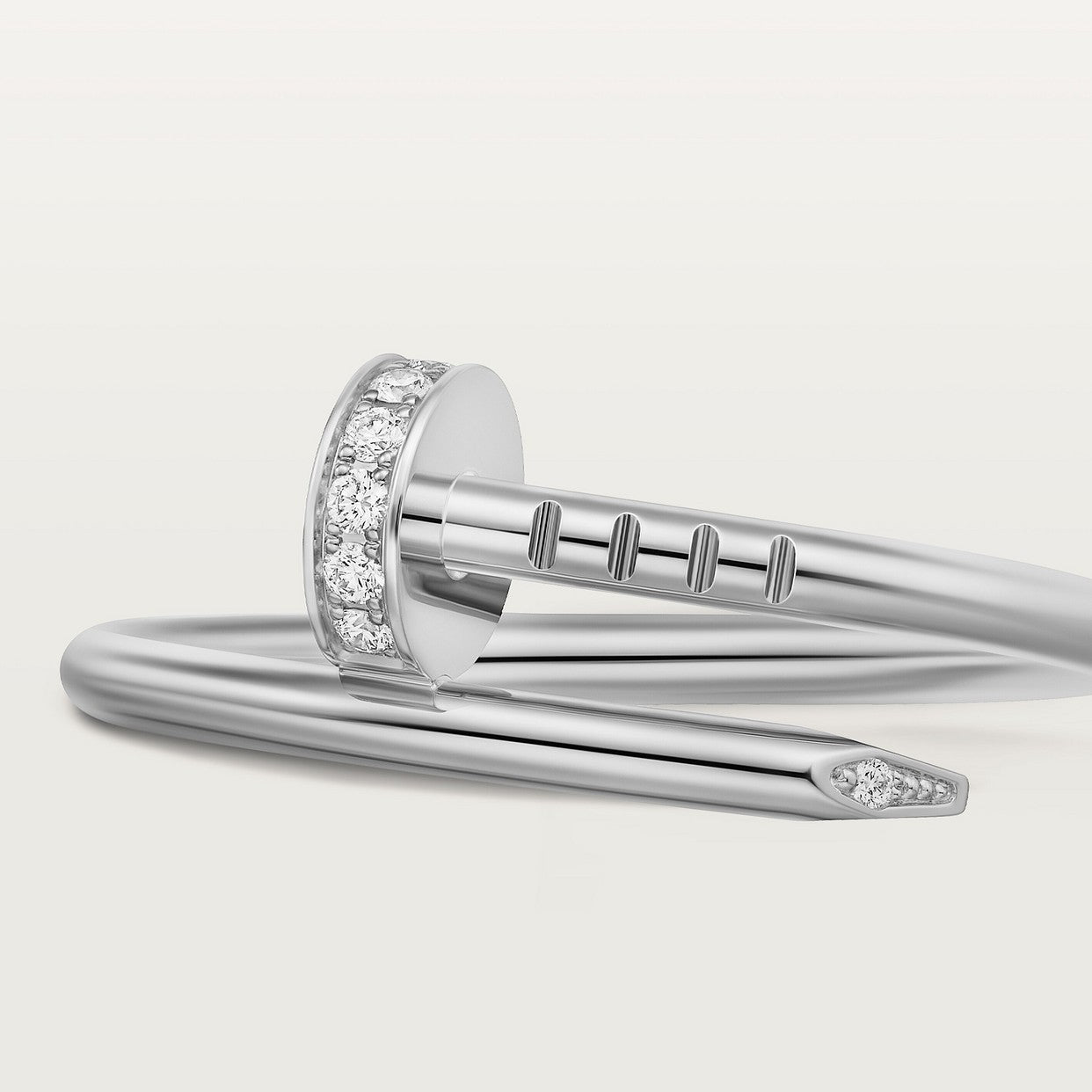 CARTIER JUSTE UN CLOU PETIT MODEL DIAMONDS WHITE GOLD RING