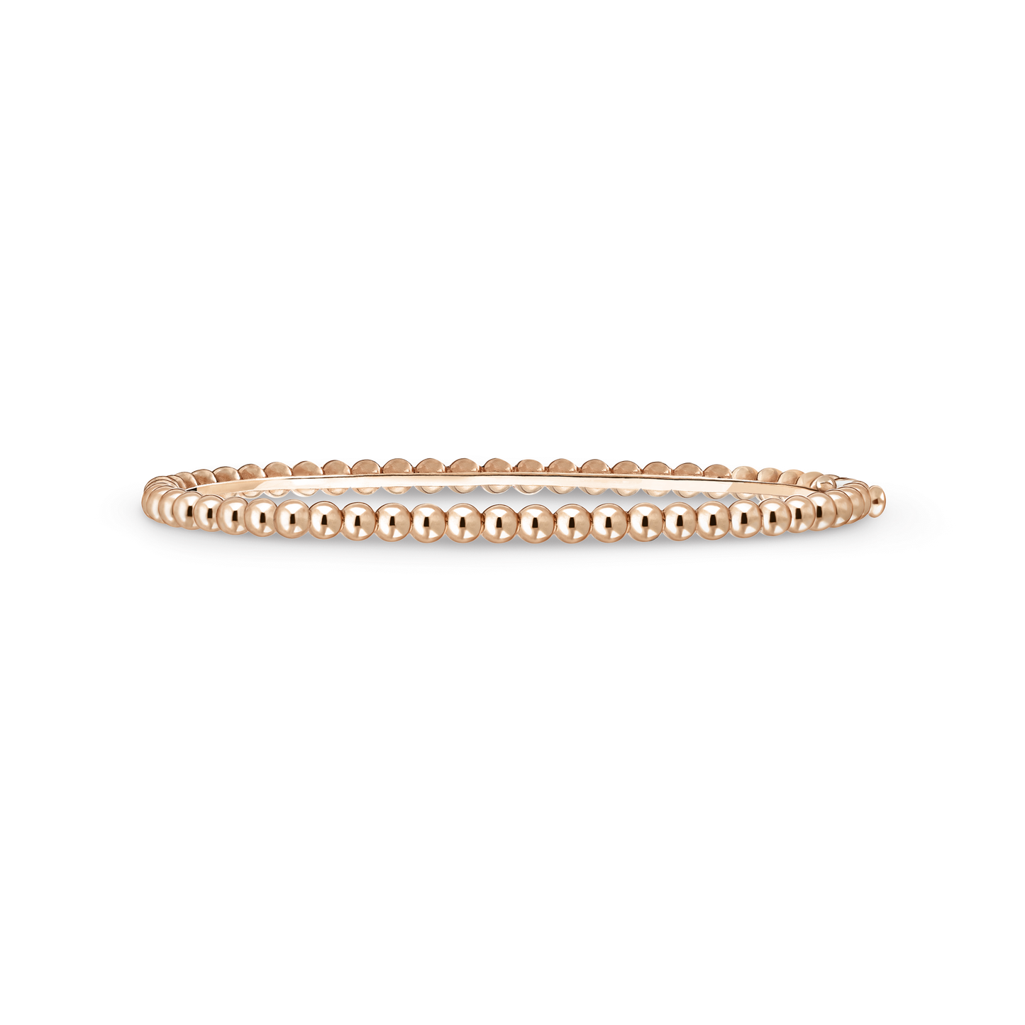 VAN CLEEF BEADED BRACELET WITH MEDIUM GOLD PATTERN ROSE GOLD