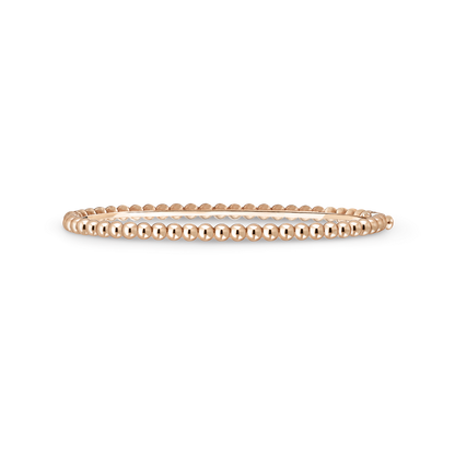 VAN CLEEF BEADED BRACELET WITH MEDIUM GOLD PATTERN ROSE GOLD
