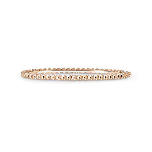 VAN CLEEF BEADED BRACELET WITH MEDIUM GOLD PATTERN ROSE GOLD