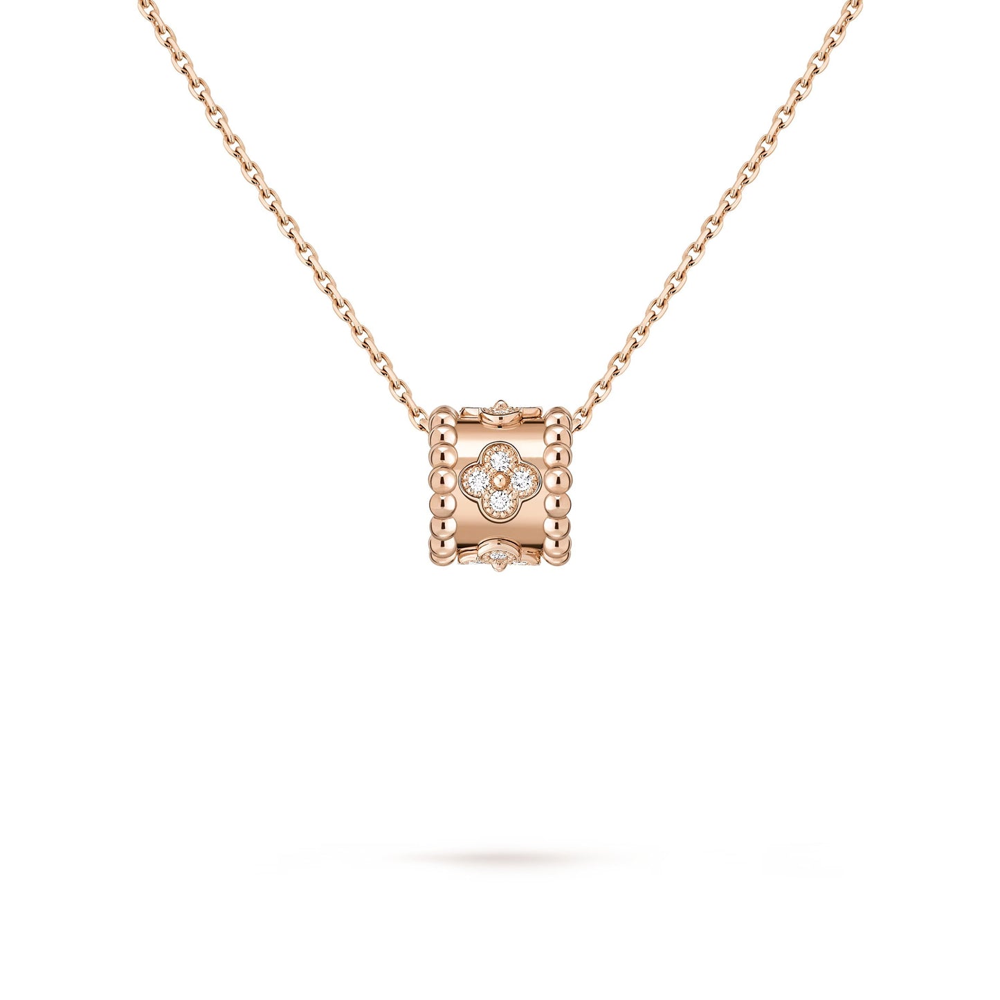 VAN CLEEF BEADED CLOVERS NECKLACE DURING ROSE GOLD
