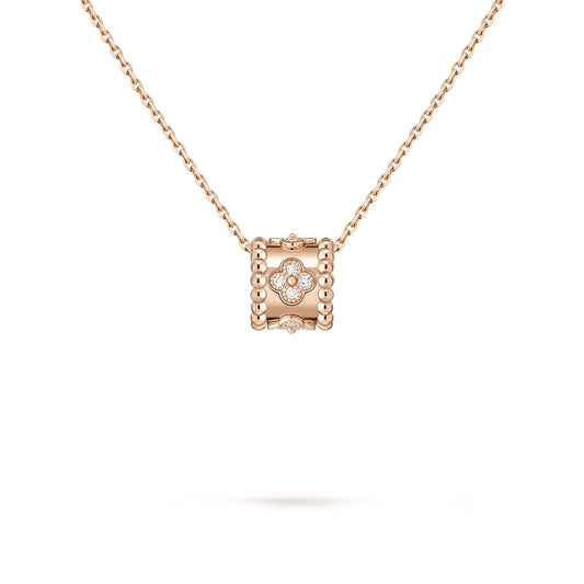 VAN CLEEF BEADED CLOVERS NECKLACE DURING ROSE GOLD